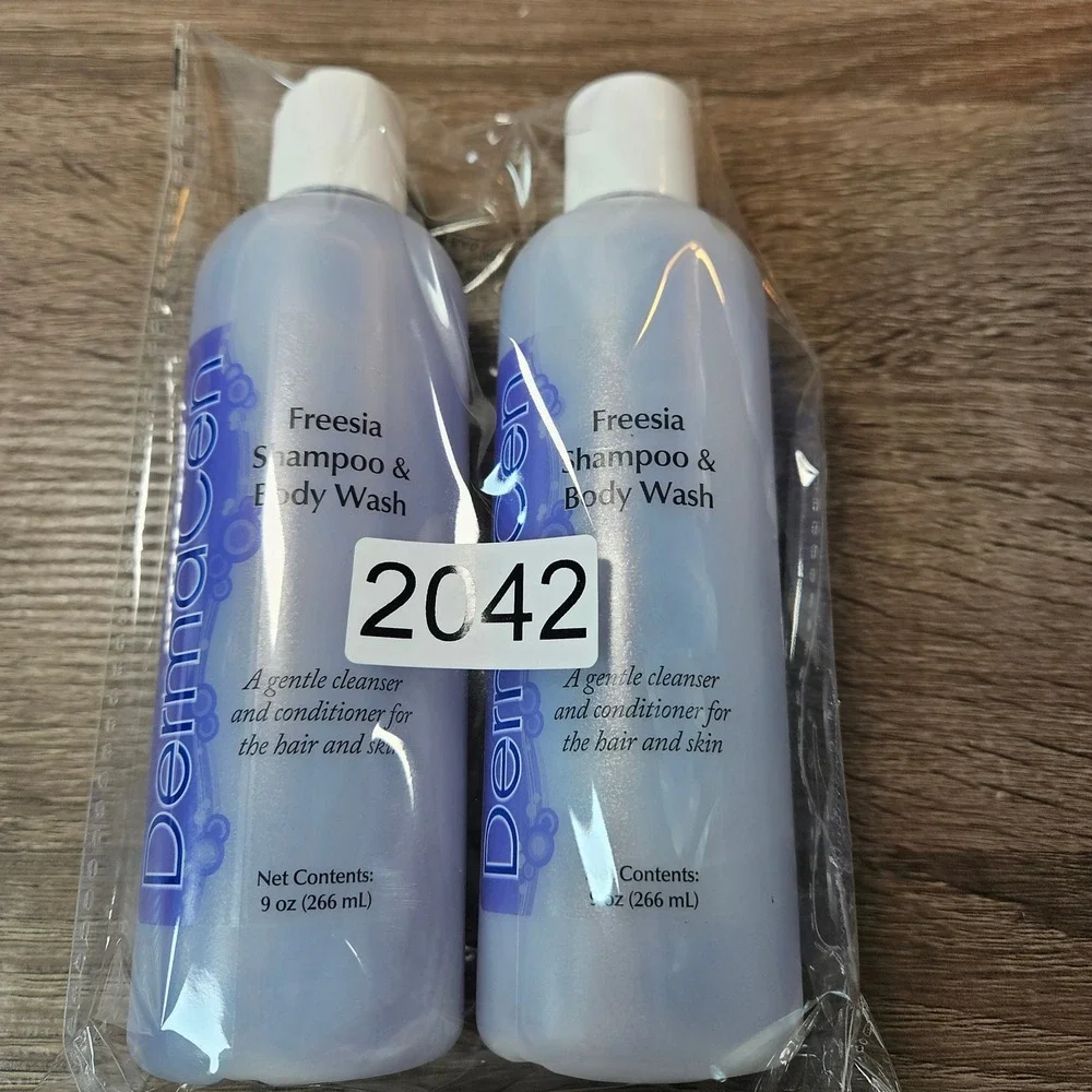 Dermacen Freesia Shampoo and Body Wash 9oz 2 Bottles Gentle 2-in-1 Cleanser USA